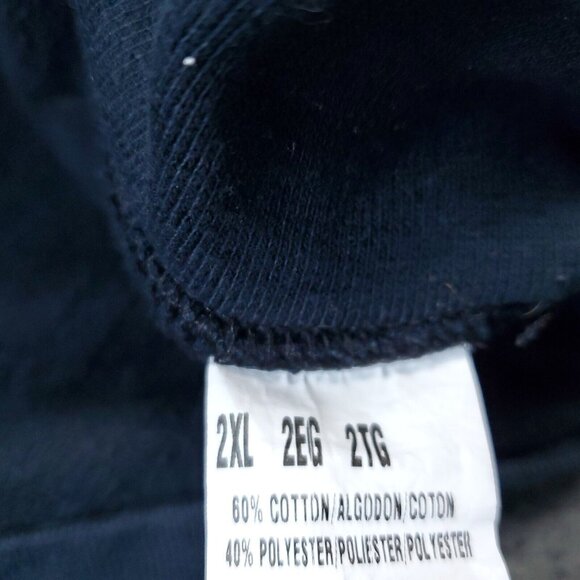 Fruit Of The Loom Say Never Hoodie Sweater Mens 2XL XXL Pullover Black - Picture 10 of 11